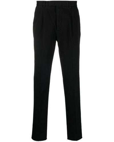 Zegna Cotton Tailored Trousers - Black
