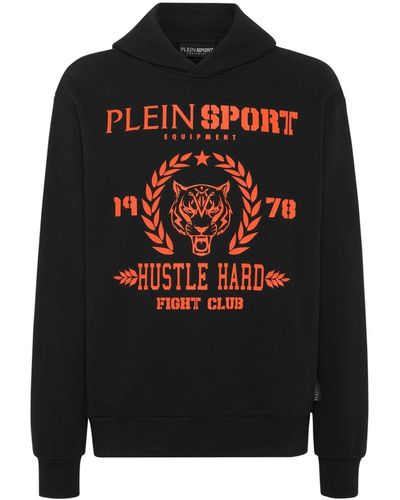 Philipp Plein Logo-print Cotton-blend Hoodie - Black