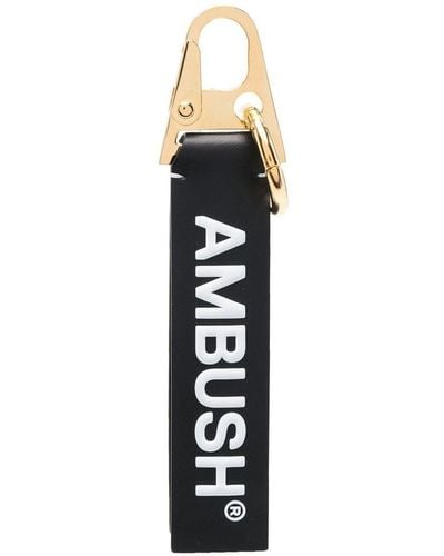 Ambush Logo-print Leather Keyholder - Black