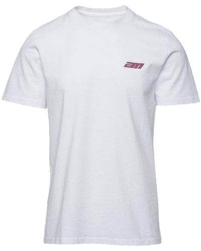 Aztech Mountain T-Shirt mit Horizon-Print - Weiß