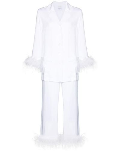 Sleeper 'white Party Two Piece Pajama Set'