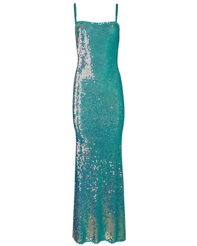 retroféte Lisette Sequin-embellished Dress - Green