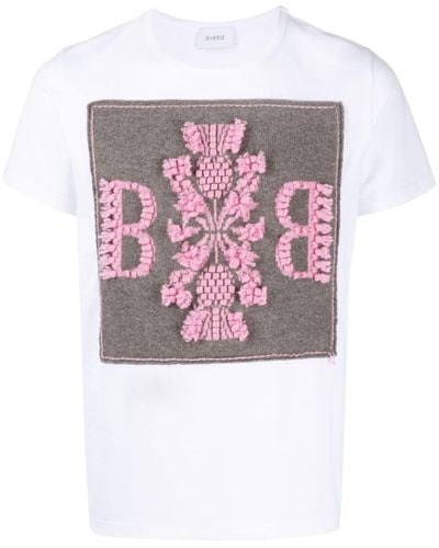 Barrie Cashmere Logo-patch T-shirt - Pink