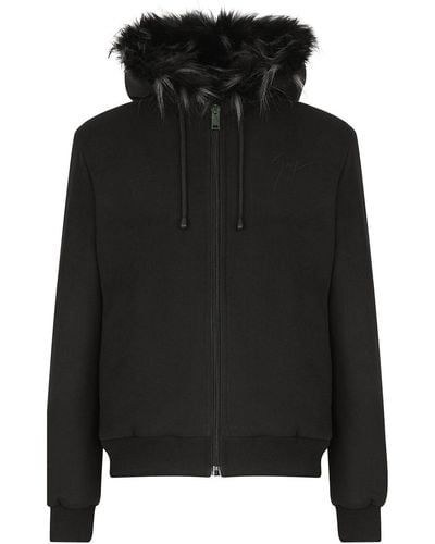Giuseppe Zanotti Robin Faux-fur Hooded Jacket - Black