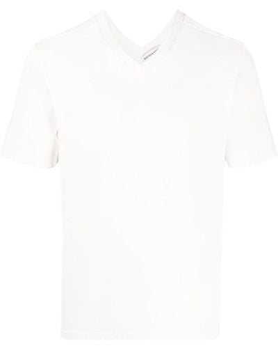 Bottega Veneta Camiseta con cuello en V - Blanco