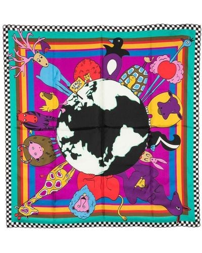 KENZO Pañuelo con animal print - Multicolor