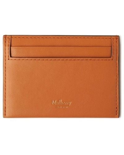 Mulberry Continental Leather Card Holder - Orange