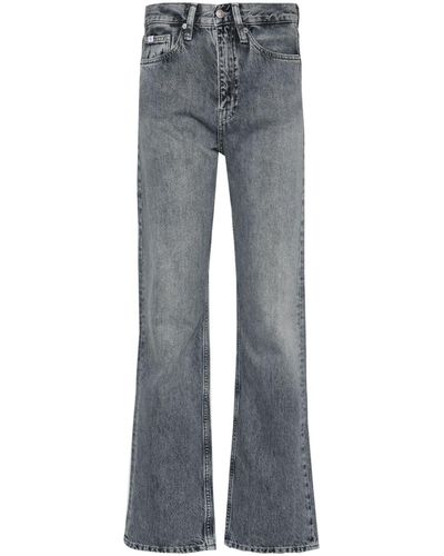 Calvin Klein Gerade Jeans mit hohem Bund - Blau