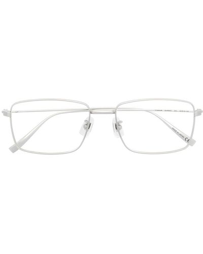 Dunhill Eckige Brille aus Titan - Mettallic