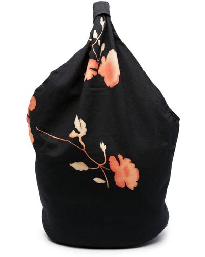 Our Legacy Night Flower Bouquet-print Tote Bag - Black