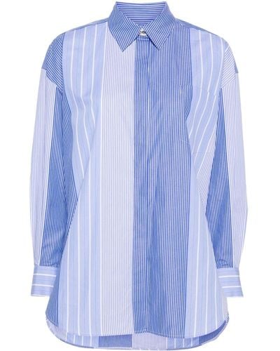 Maje Striped Cotton Shirt - Blue