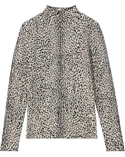 Proenza Schouler Pullover mit Leoparden-Print - Schwarz
