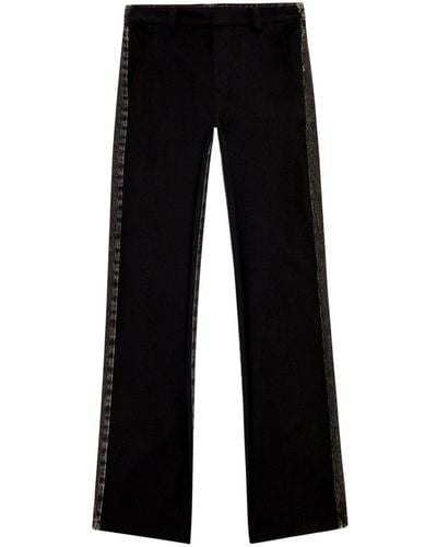 DIESEL P-Wire Hose mit Jeanseinsätzen - Schwarz
