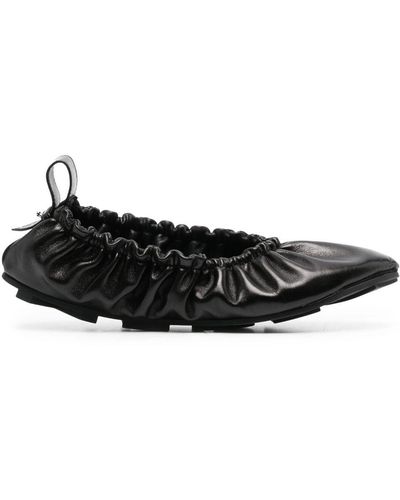 MEDEA Scrunchie Ballerina Flats - Black
