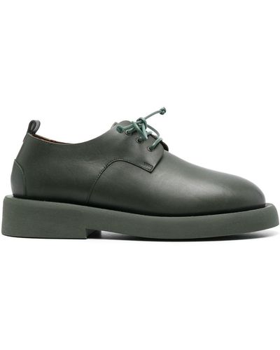 Marsèll Round-toe 30mm Lace-up Leather Oxford Shoes - Green