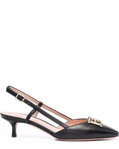 Bally Square-toe Leather Court Shoes - Black