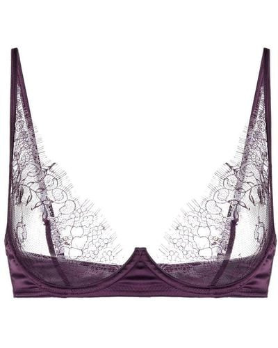 Maison Close Villa Satine Soutien Gorge バルコネットブラ - パープル