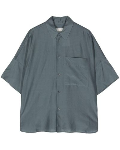 Toogood The Tinker cotton-silk shirt - Blu
