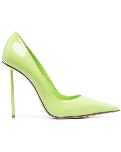 Le Silla Bella 120mm Leather Court Shoes - Green