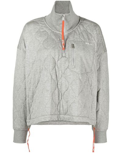 RLX Ralph Lauren Quilted Half-zip Sweatshirt - Grey