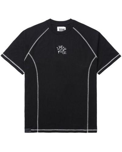 Izzue Camiseta con logo estampado - Negro