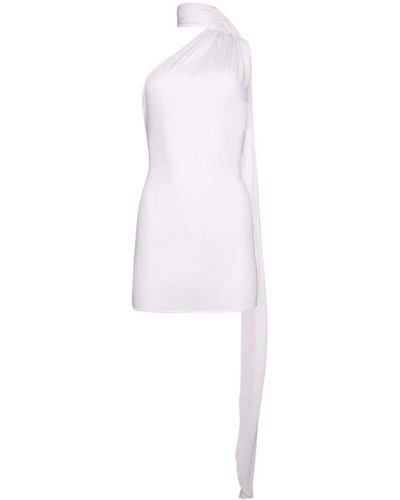 Alex Perry Asymmetrische Mini-jurk Met Wikkelsjaal - Wit