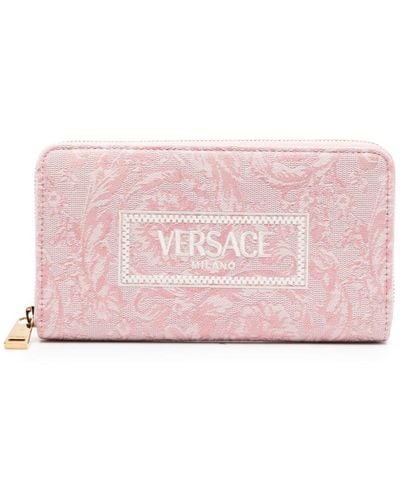 Versace Jacquard-Portemonnaie mit Logo - Pink