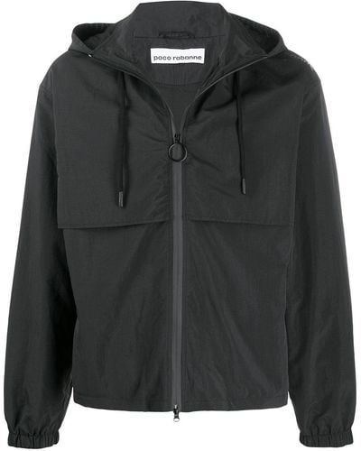 Rabanne Drawstring Hooded Jacket - Black