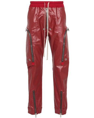 Rick Owens Bauhaus Cargo Trousers - Red