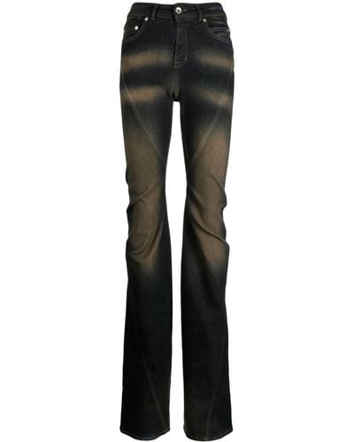 Rick Owens Luxor Mid-rise Bootcut Jeans - Black