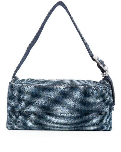 Benedetta Bruzziches Vittissima Rhinestone-embellished Shoulder Bag - Blue