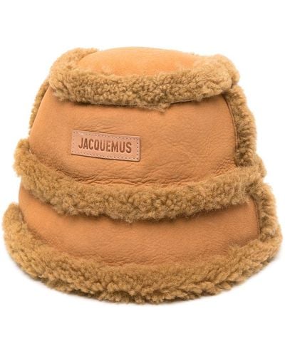 Jacquemus Shearling Bucket Hat - Natural