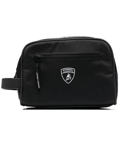 Automobili Lamborghini Logo-print Wash Bag - Black