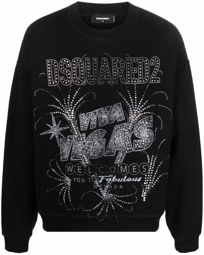 DSquared² Las Vegas Print Sweatshirt - Black