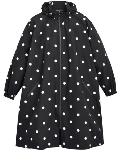 Marc Jacobs Coupe-vent long à pois - Noir