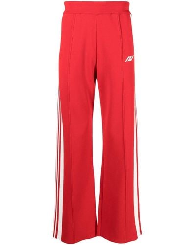 Autry Pantalones de chándal con detalle de rayas - Rojo