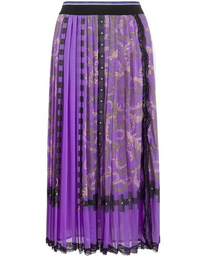 Emilio Pucci X Koché jupe plissée à imprimé Selva - Violet