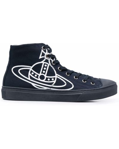 Vivienne Westwood High-Top-Sneakers mit Logo - Blau