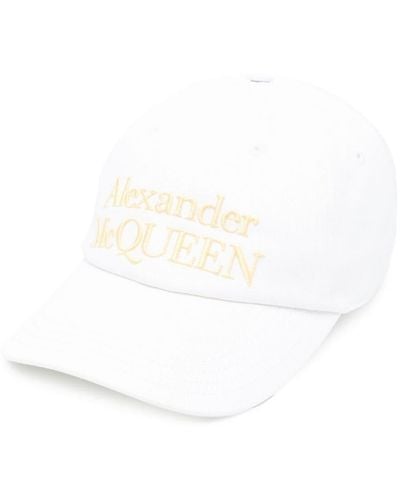 Alexander McQueen Pet Met Geborduurd Logo - Wit