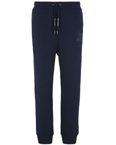 Armani Exchange Pantalones de chándal con logo - Azul