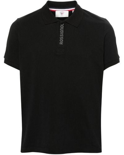 Rossignol Logo-tape Polo Shirt - Black