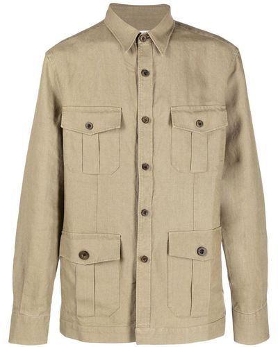 Boglioli Button-up Safari Jacket - Natural