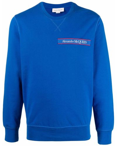 Alexander McQueen ロゴパッチ スウェットシャツ - ブルー