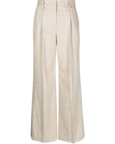 Lorena Antoniazzi High-waisted Wide-leg Trousers - Natural