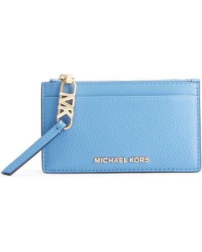 Michael Kors Small Empire Leather Cardholder - Blue