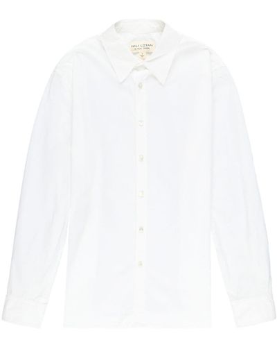 Nili Lotan Raphael Cotton Shirt - White