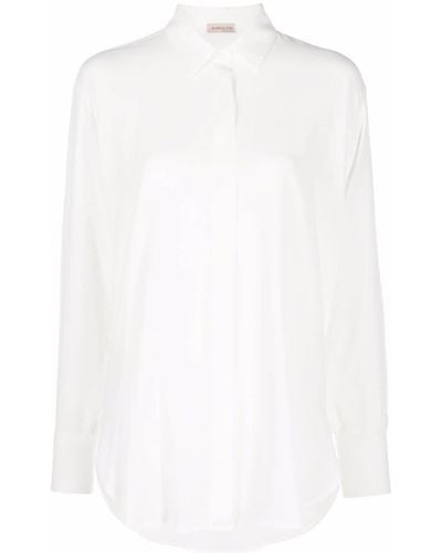 Blanca Vita Concealed-front Shirt - White