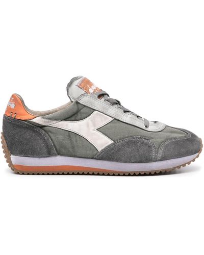 Diadora Equipe H Dirty Stone Wash Leather Sneakers - Gray