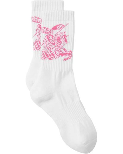 Burberry Socken mit Ritteremblem - Weiß