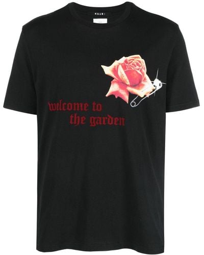 Ksubi Camiseta Rose Garden Kash - Negro